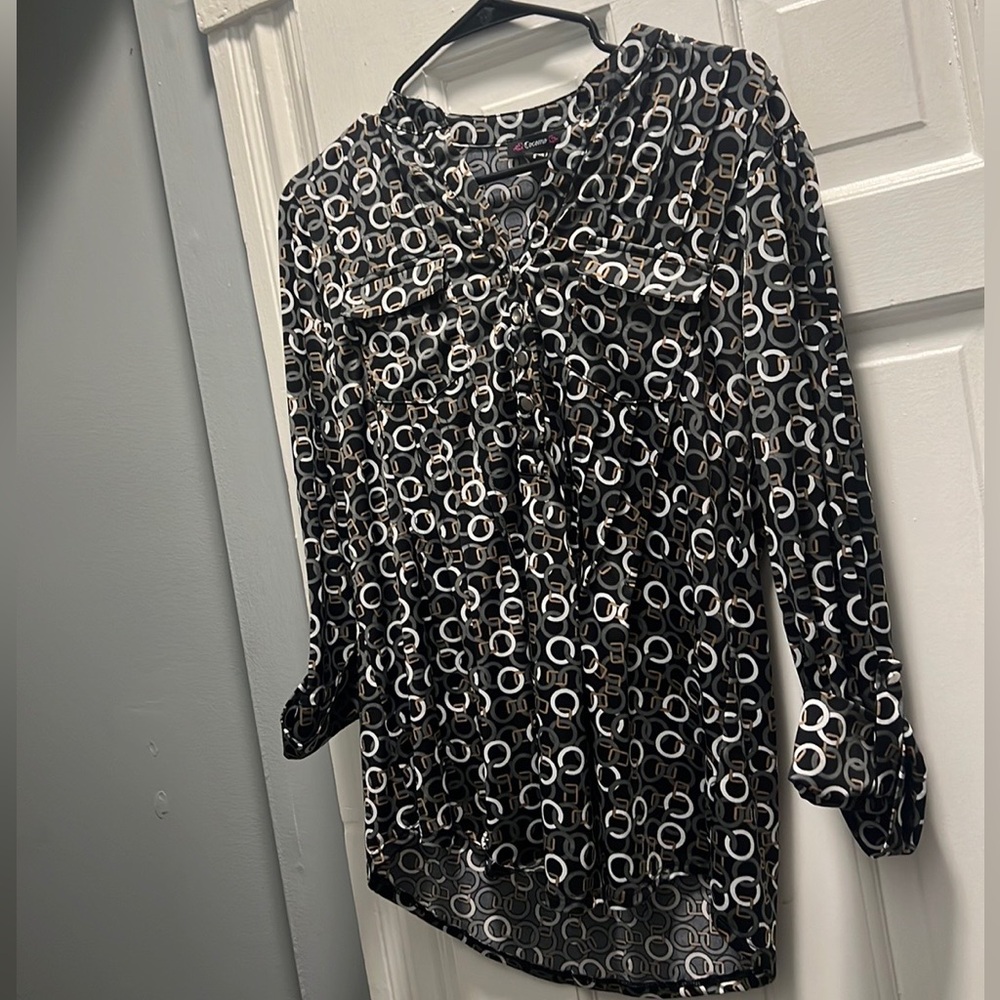 Pull over button up Dress Shirt